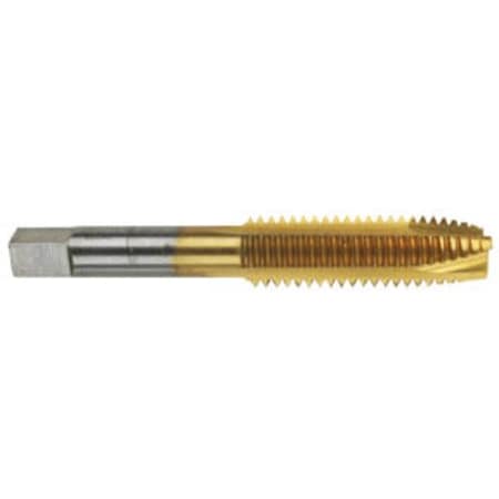 Spiral Point Tap, Series 7501G, Metric, Ground, M16x15, Plug Chamfer, 3 Flutes, HSS, TiN Coated, 1